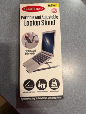 Portable Adjustable Laptop Stand - Silver